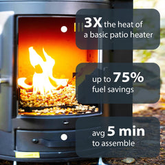 [Bundle]Qstoves Q05X Outdoor Wood Pellet Patio Heater with BBQ[Delivery is expected in November]
