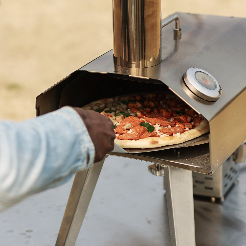 Qstoves 12-inch Rotating Stone Pizza Oven (with Rotating Motor)